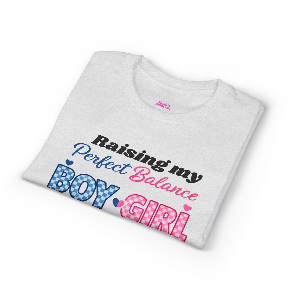 Raising My Perfect Balance Boy & Girl Mom T-Shirt