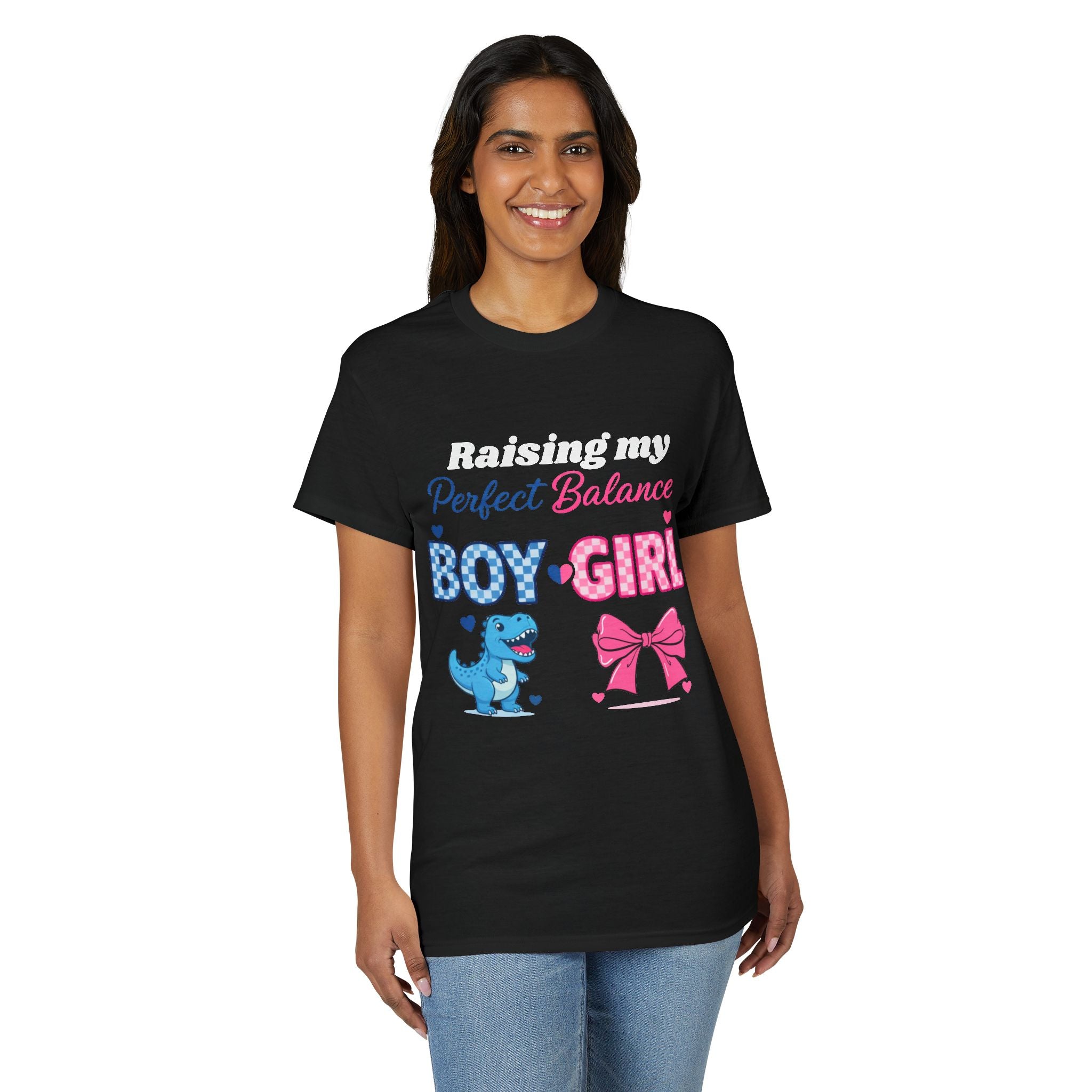 Raising My Perfect Balance Boy & Girl Mom T-Shirt
