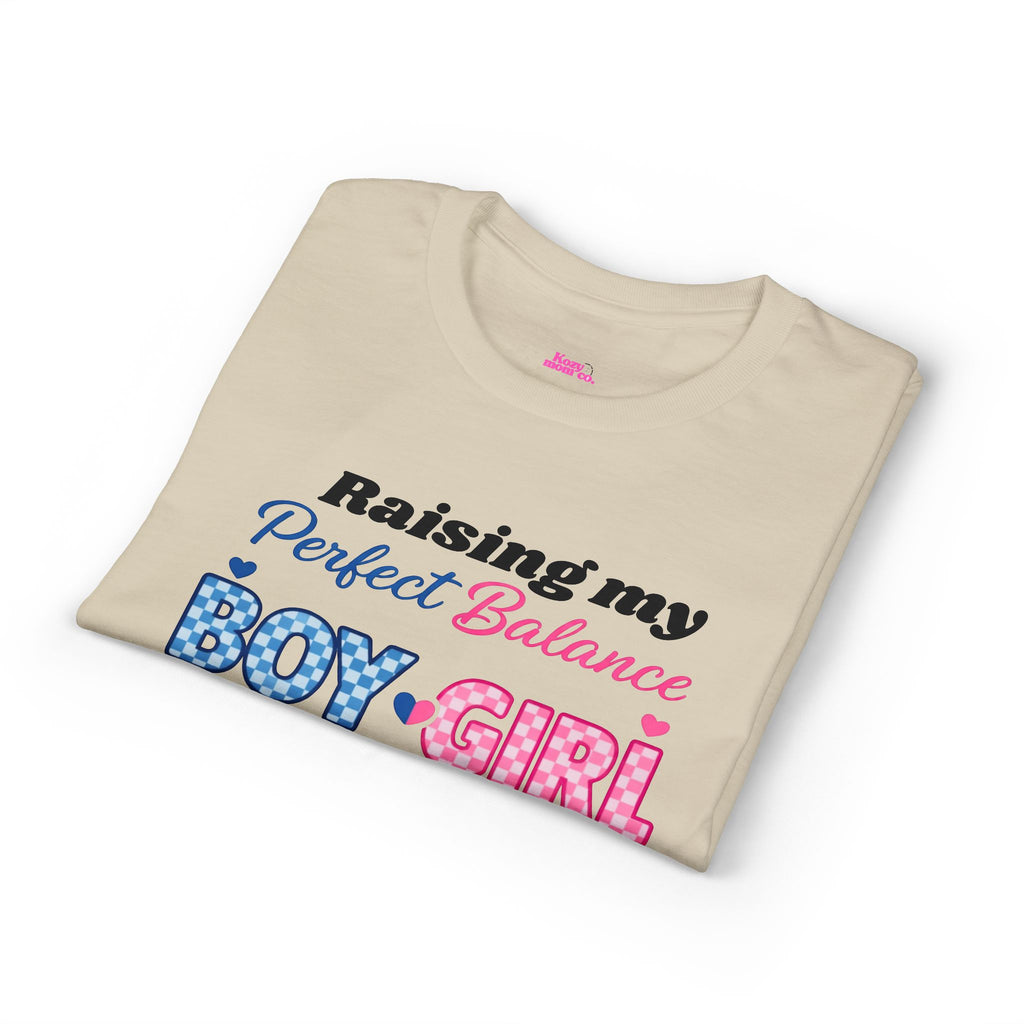 Raising My Perfect Balance Boy & Girl Mom T-Shirt