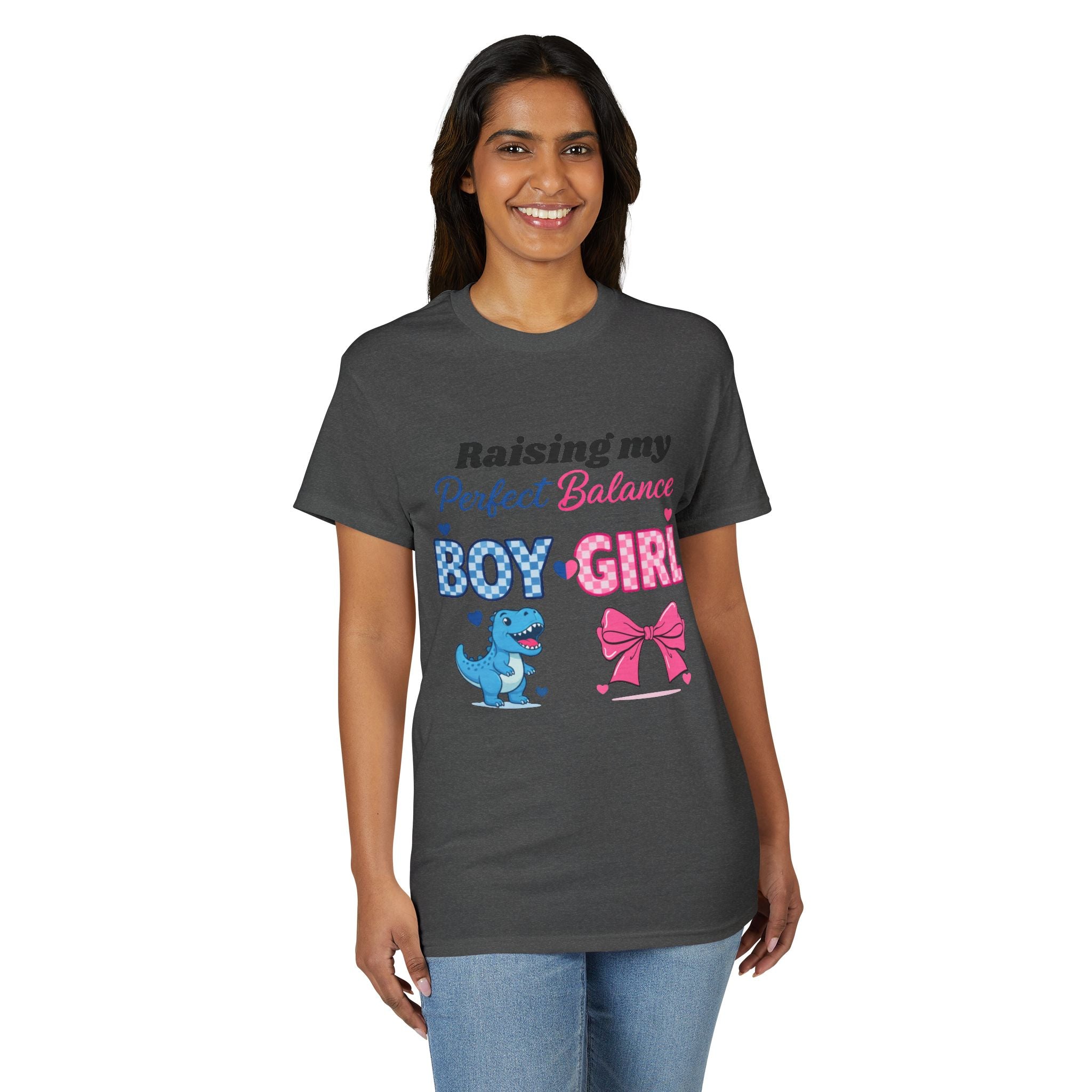 Raising My Perfect Balance Boy & Girl Mom T-Shirt