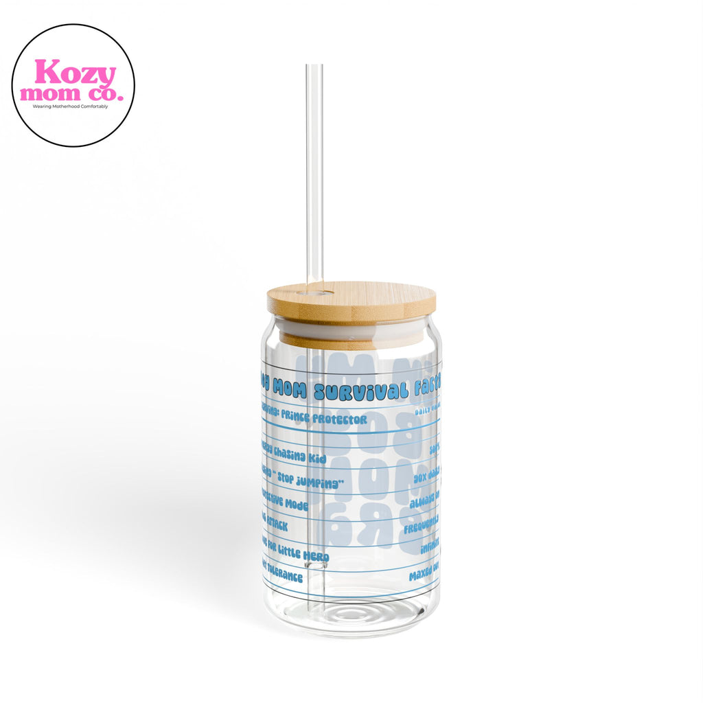 In My Boy Mom Era 16oz Glass Tumbler