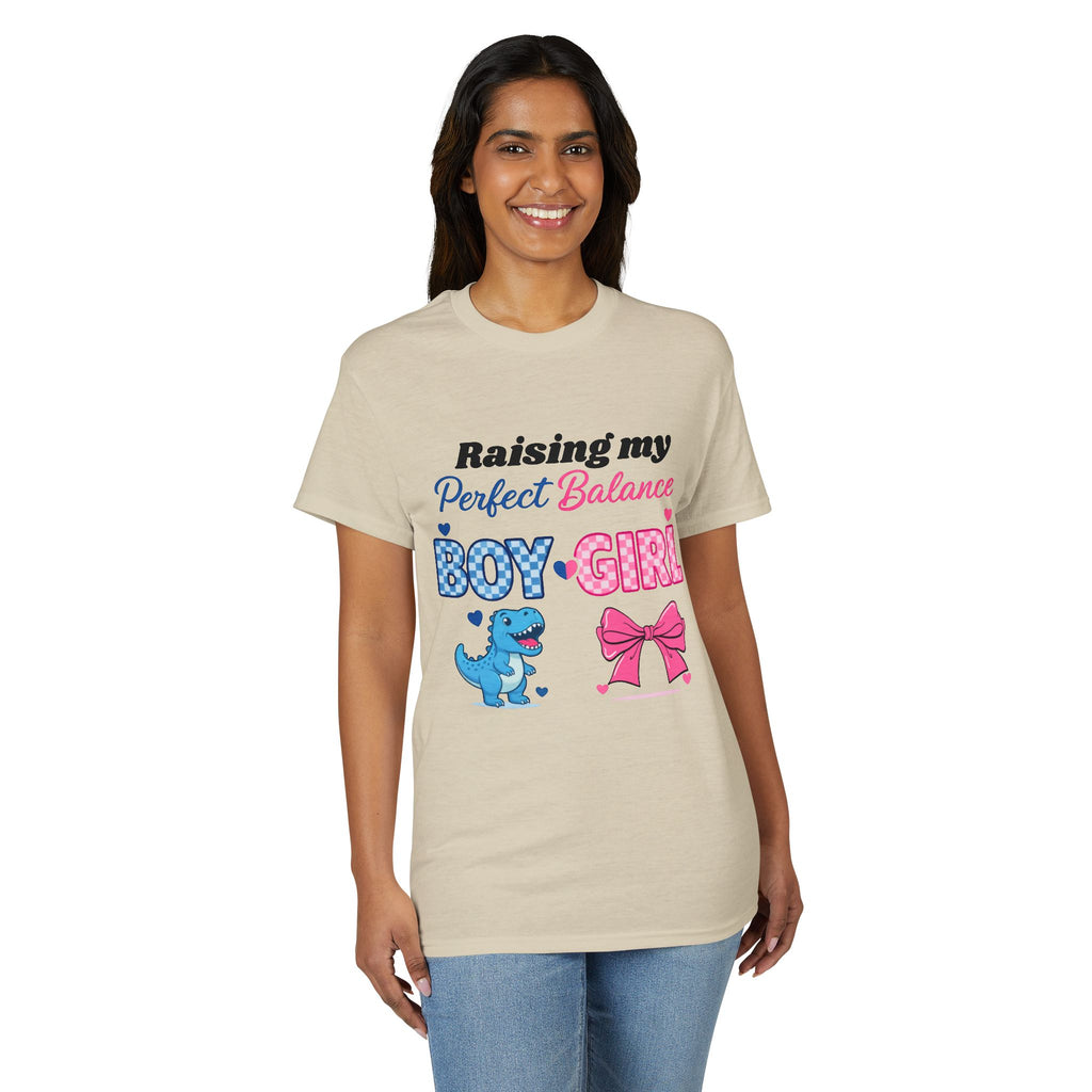 Raising My Perfect Balance Boy & Girl Mom T-Shirt
