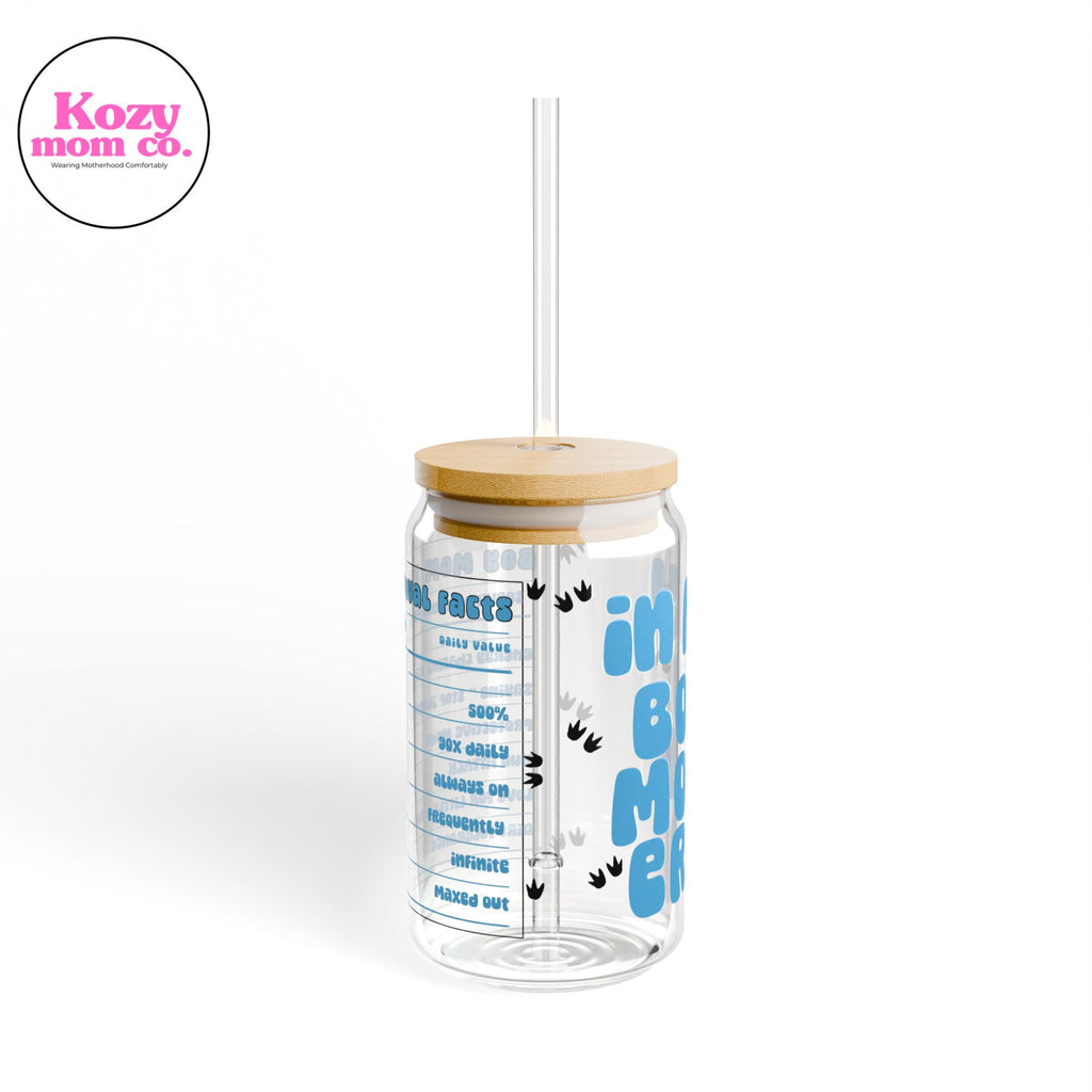 In My Boy Mom Era 16oz Glass Tumbler